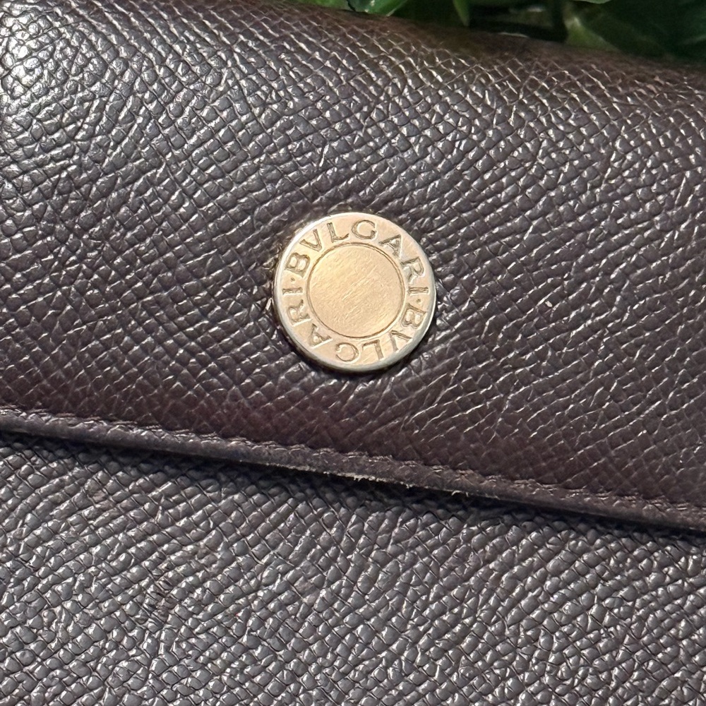 BVLGARI Brown Leather Bifold Long Wallet Purse - Picture 4 of 16